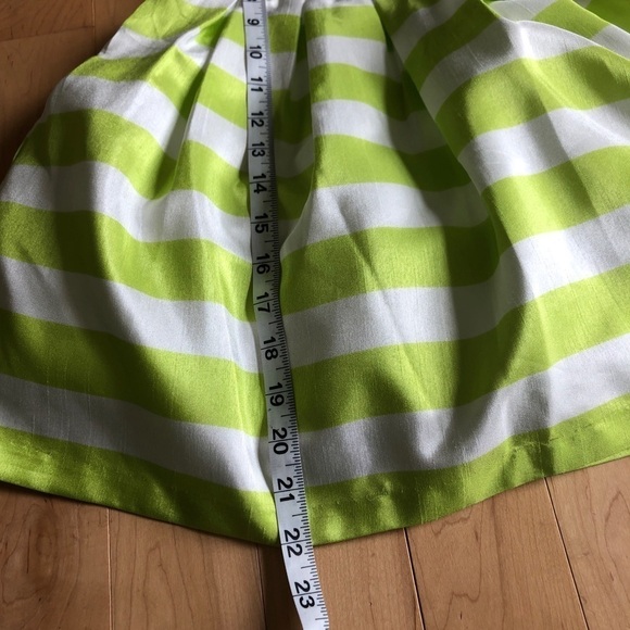 Gymboree sleeveless lime green & white striped spring Easter fancy dress size 2T - Picture 6 of 9